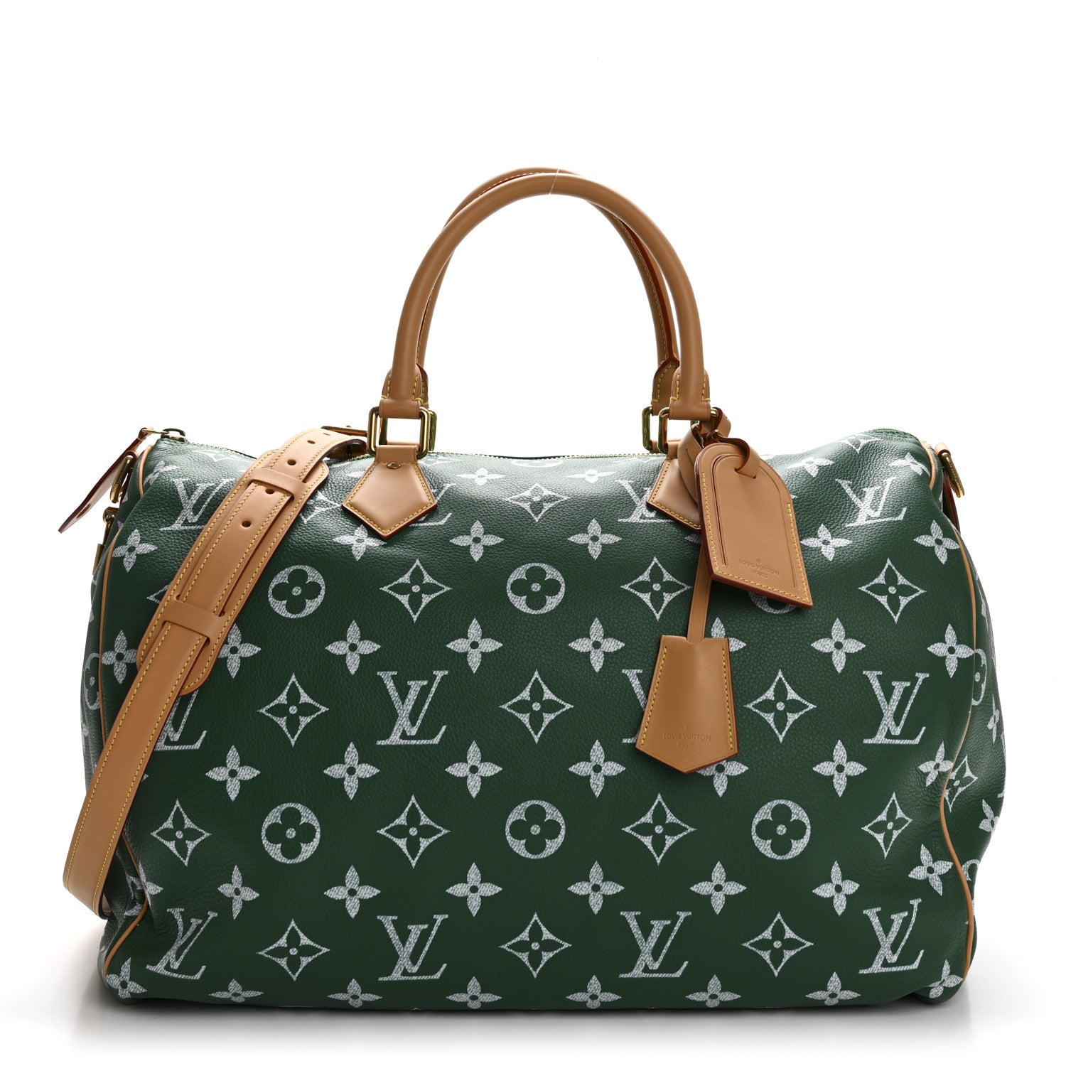 Louis Vuitton Calfskin Monogram Speedy P9 Bandouliere 50 Green 1 of 10