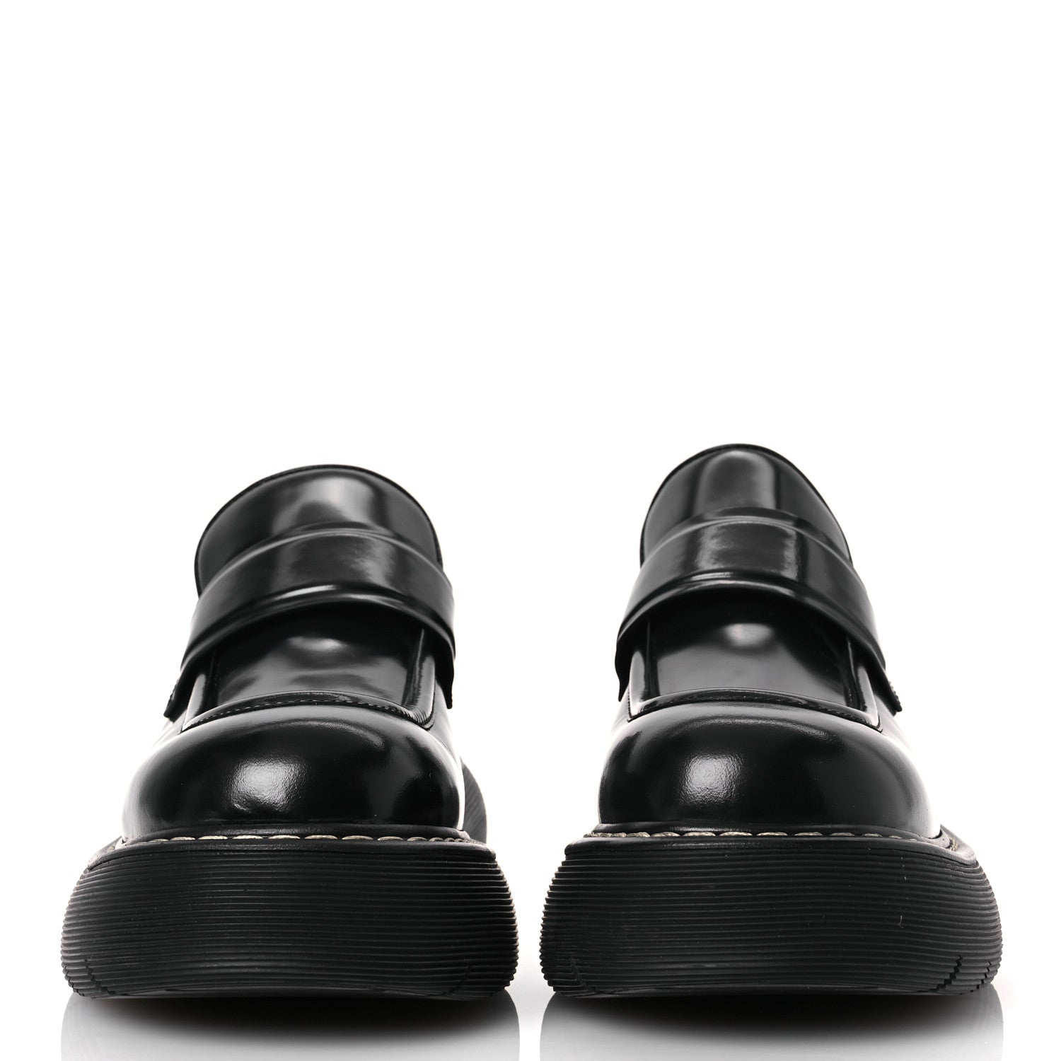Bottega Veneta Brushed Calfskin Swell Loafers 41 Black 3 of 11