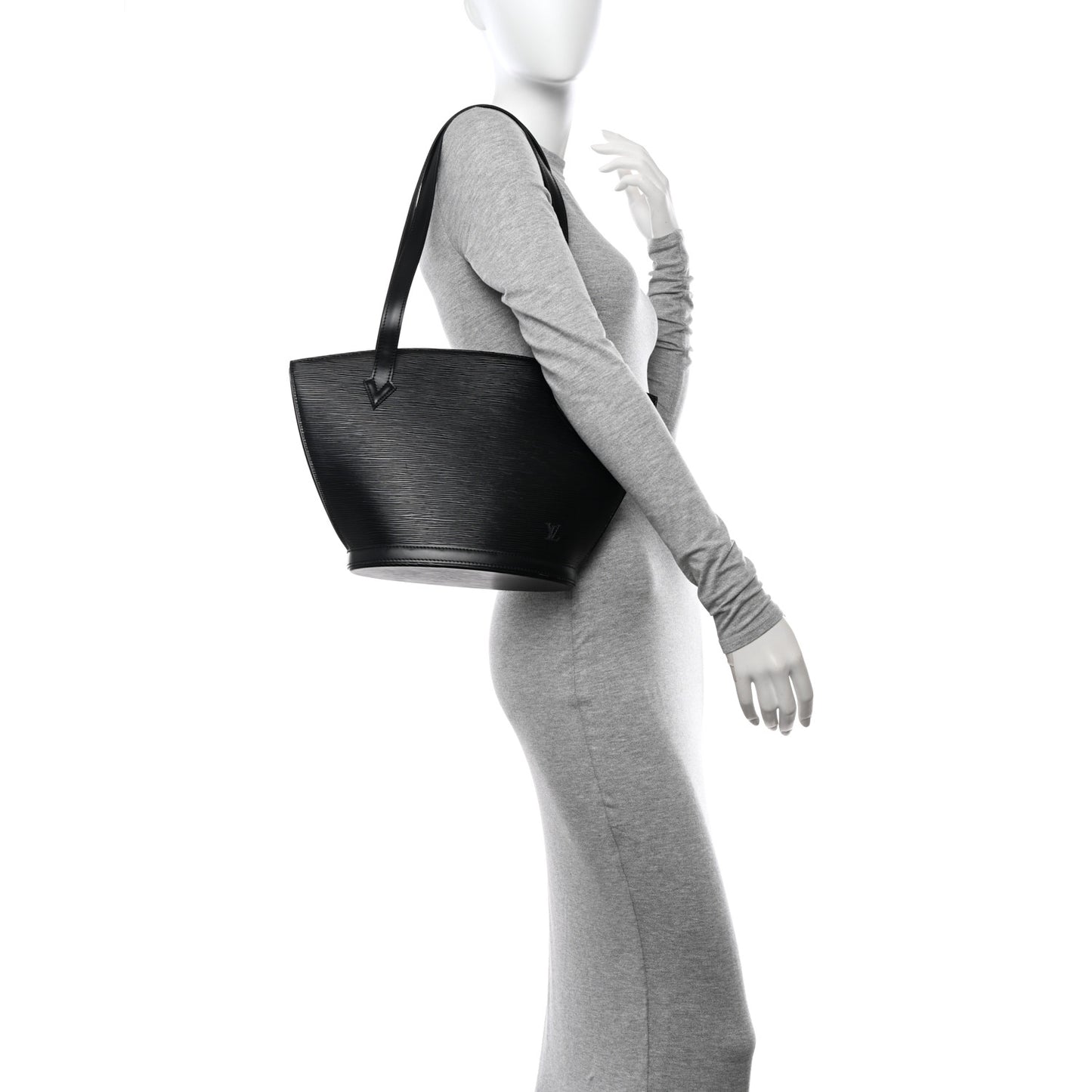 Epi Saint Jacques PM Long Straps Black