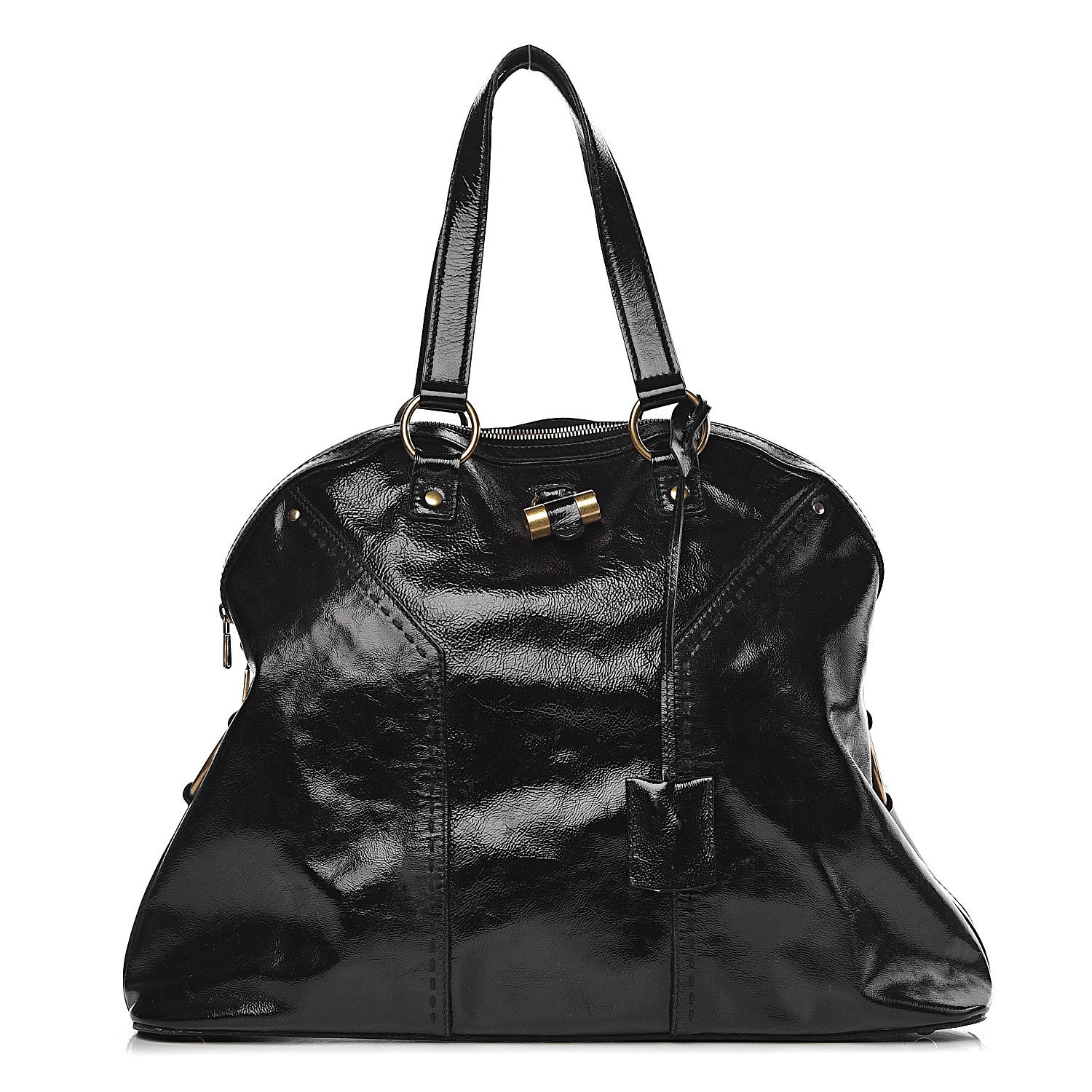 Saint Laurent Patent Oversized Muse Black 1 of 13