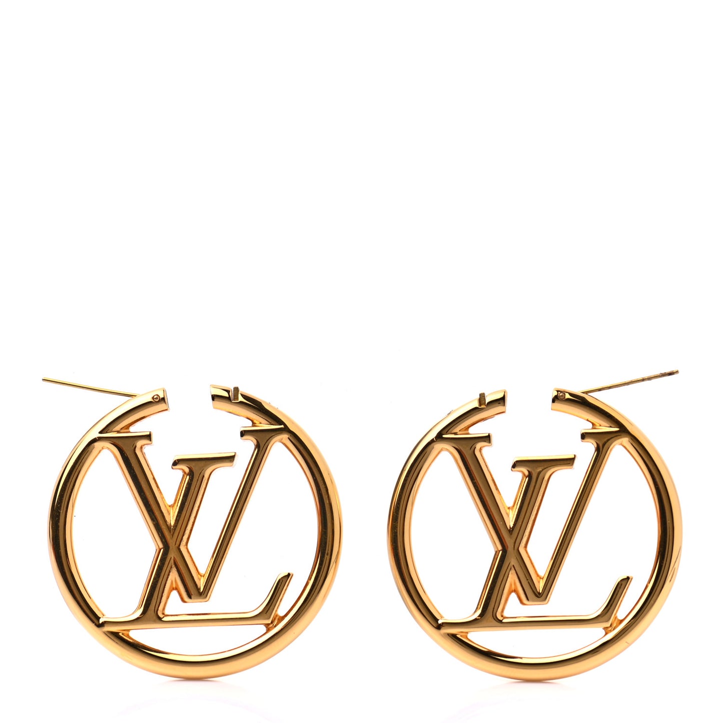 Metal Louise Hoop Earrings Gold