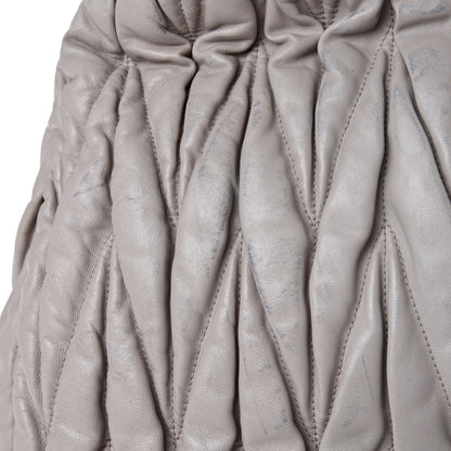 Miu Miu Nappa Matelasse Bauletto Top Handle Tote Pomice 21 of 23