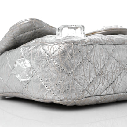 Chanel Calfskin Ice Cube On the Rocks Medium Flap Silver 8 of 15