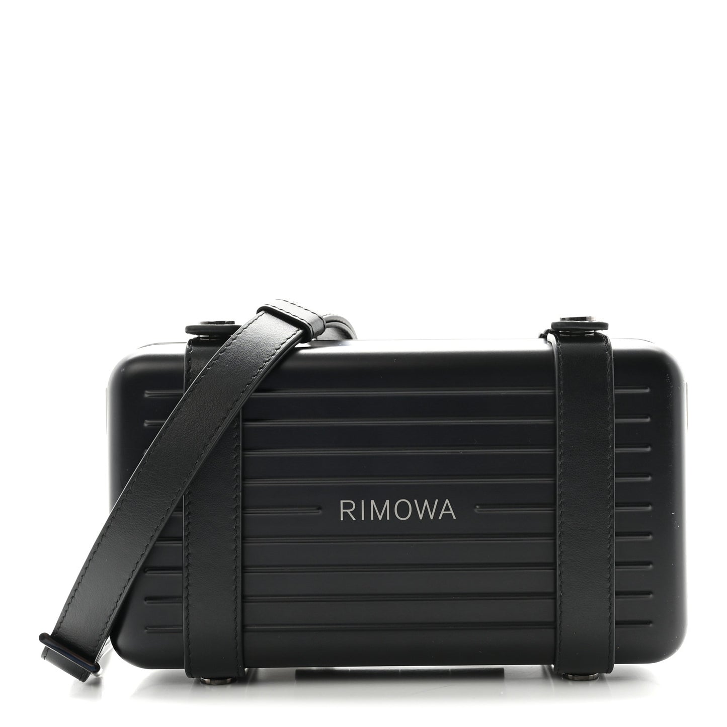 Matte Aluminum Personal Cross-Body Bag Black