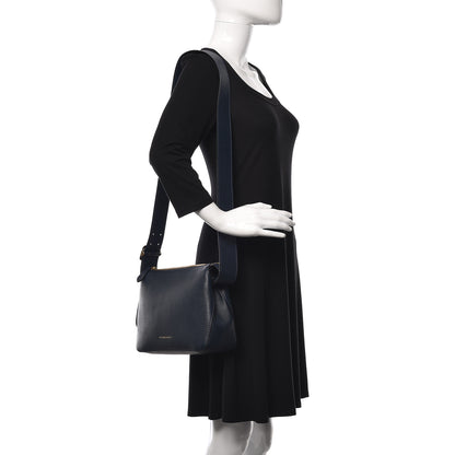 Burberry Soft Grain Calfskin House Check Small Helmsley Crossbody Blue Carbon 2 of 10