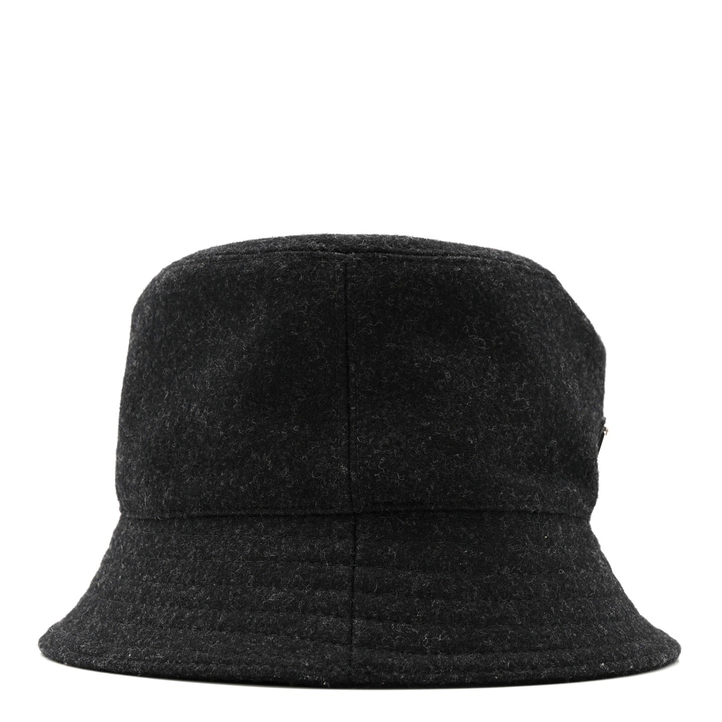 Authentic Loden Wool Metal Triangle Logo Bucket Hat L Anthracite