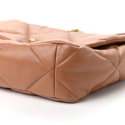 Chanel Lambskin Quilted Large Chanel 19 Flap Brown 6 of 9