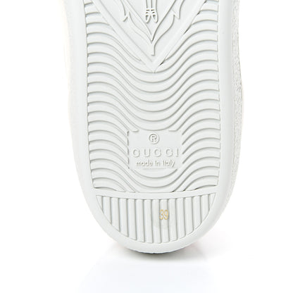 Gucci Calfskin Stripe Womens New Ace Sneakers 39 New Mystic White Ecru Red Flame 6 of 8