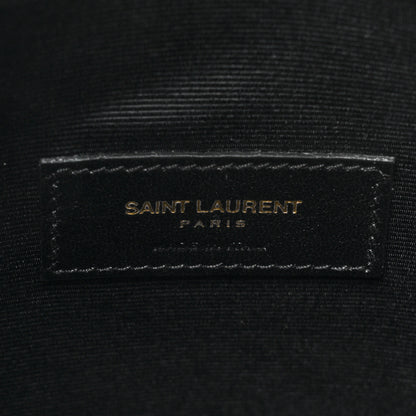 Saint Laurent Calfskin Fringe Small Monogram Bucket Bag Black 6 of 11