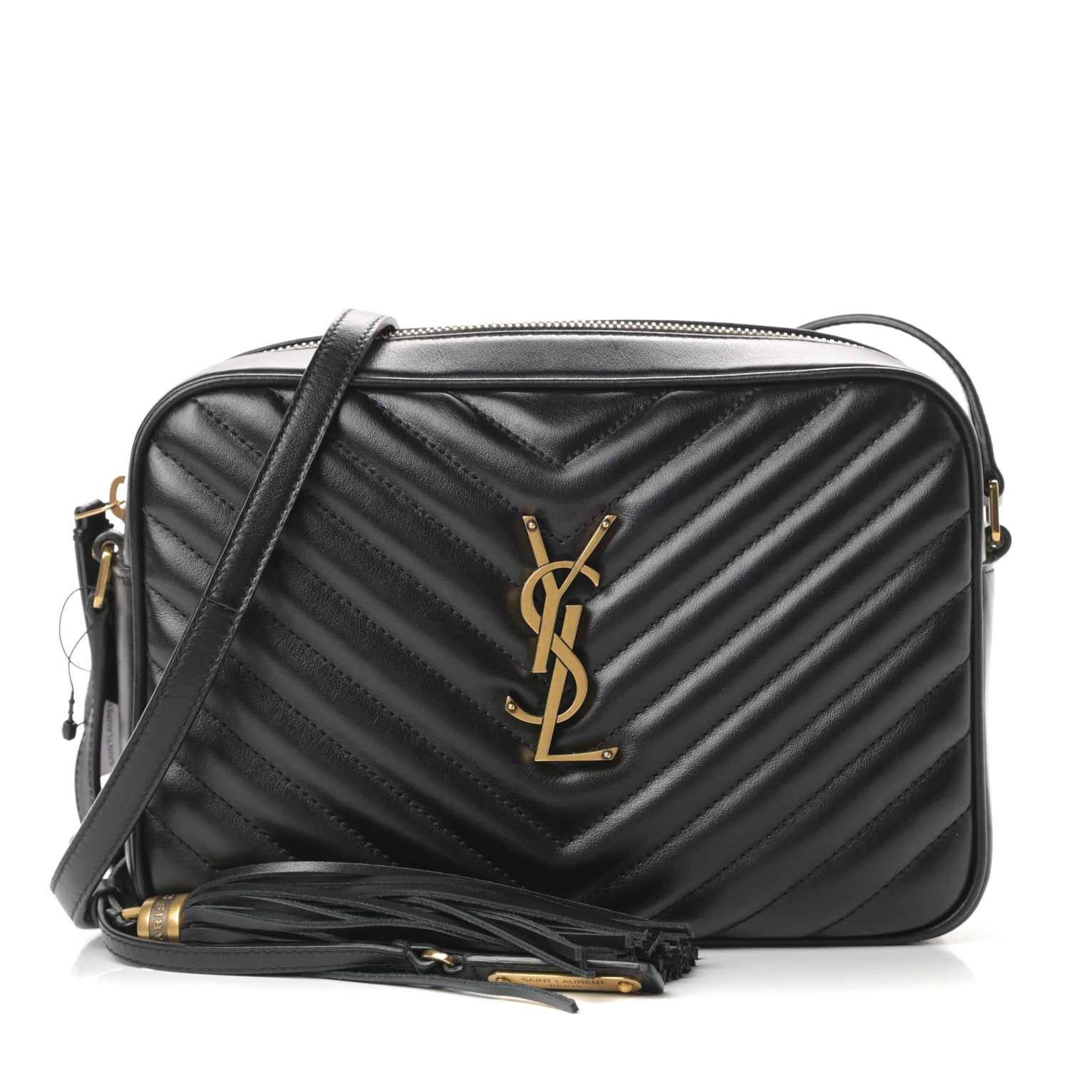 Saint Laurent Calfskin Matelasse Monogram Lou Camera Bag Black 1 of 9