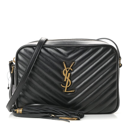 Saint Laurent Calfskin Matelasse Monogram Lou Camera Bag Black 1 of 9