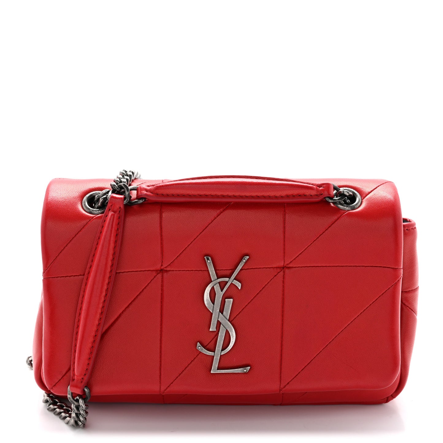Lambskin Patchwork Monogram Small Jamie Rouge Eros