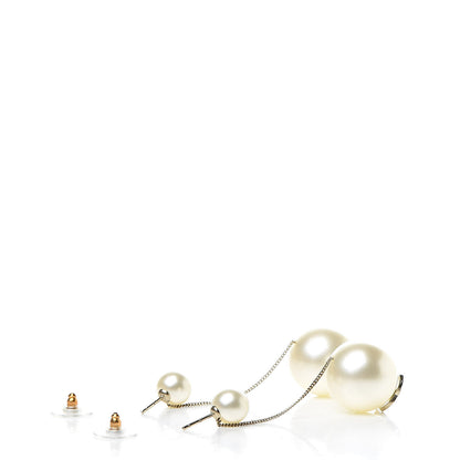 Chanel Pearl CC Drop Earrings Gold 3 of 5