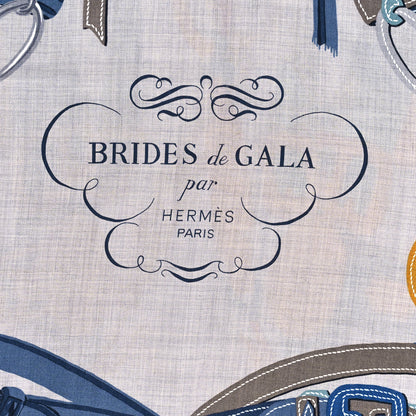Hermes Silk Cashmere Brides De Gala Applique Pique Shawl 140 2 of 3