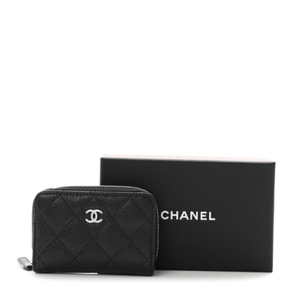 Chanel Caviar Quilted Zip Coin Purse Black 8 of 8