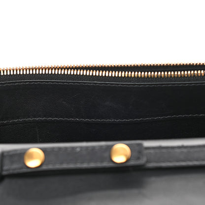 Balenciaga Shiny Goatskin Logo Embossed BB Wallet On Chain Black 13 of 15