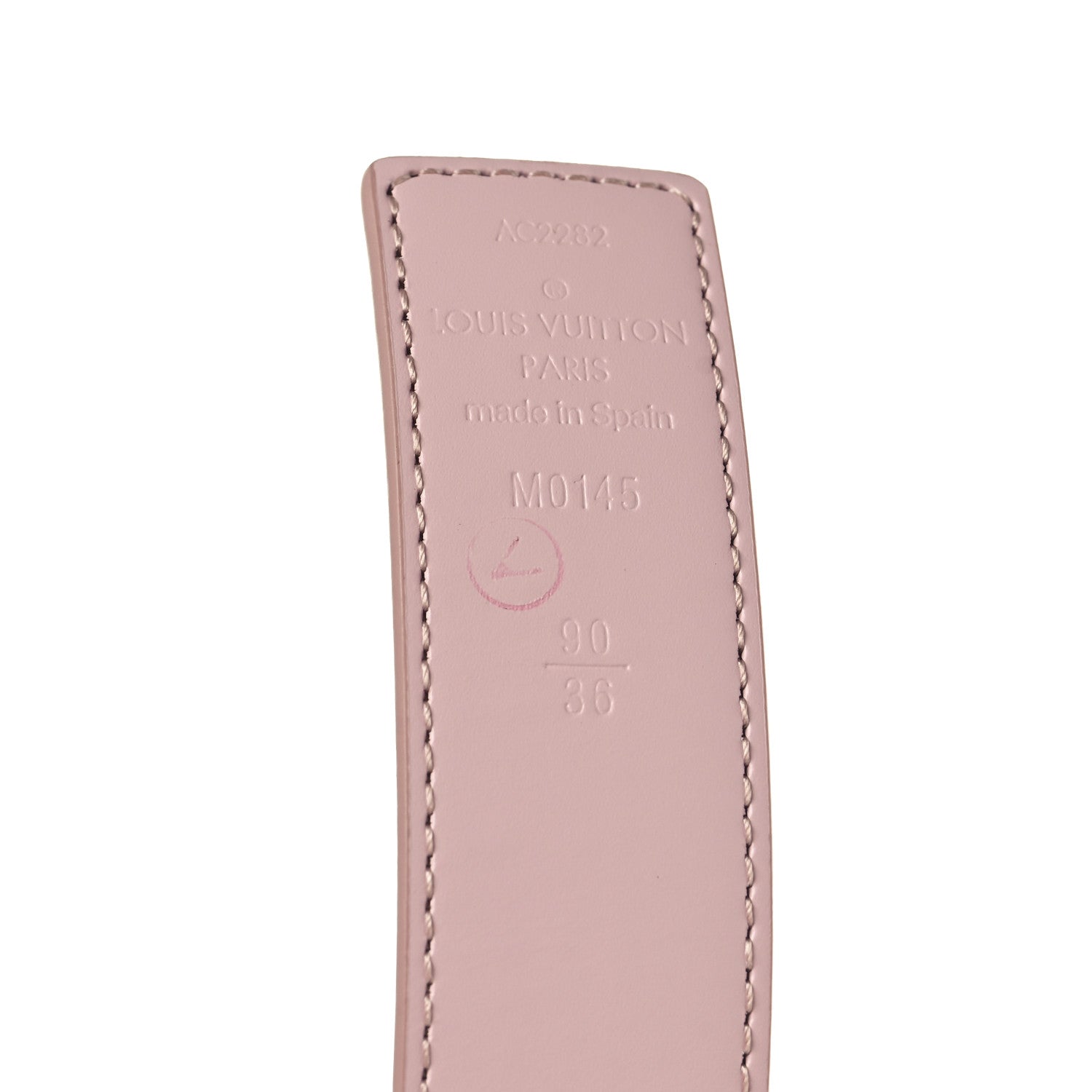 Louis Vuitton Damier Azur 30mm LV Initiales Reversible Belt 90 36 Pink 5 of 5