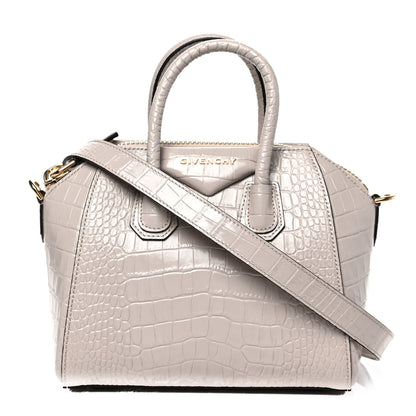 Givenchy Calfskin Crocodile Embossed Mini Antigona Dune 1 of 8