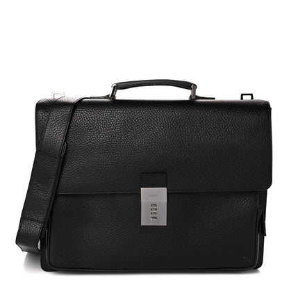 Gucci Calfskin Flap Briefcase Black 1 of 9