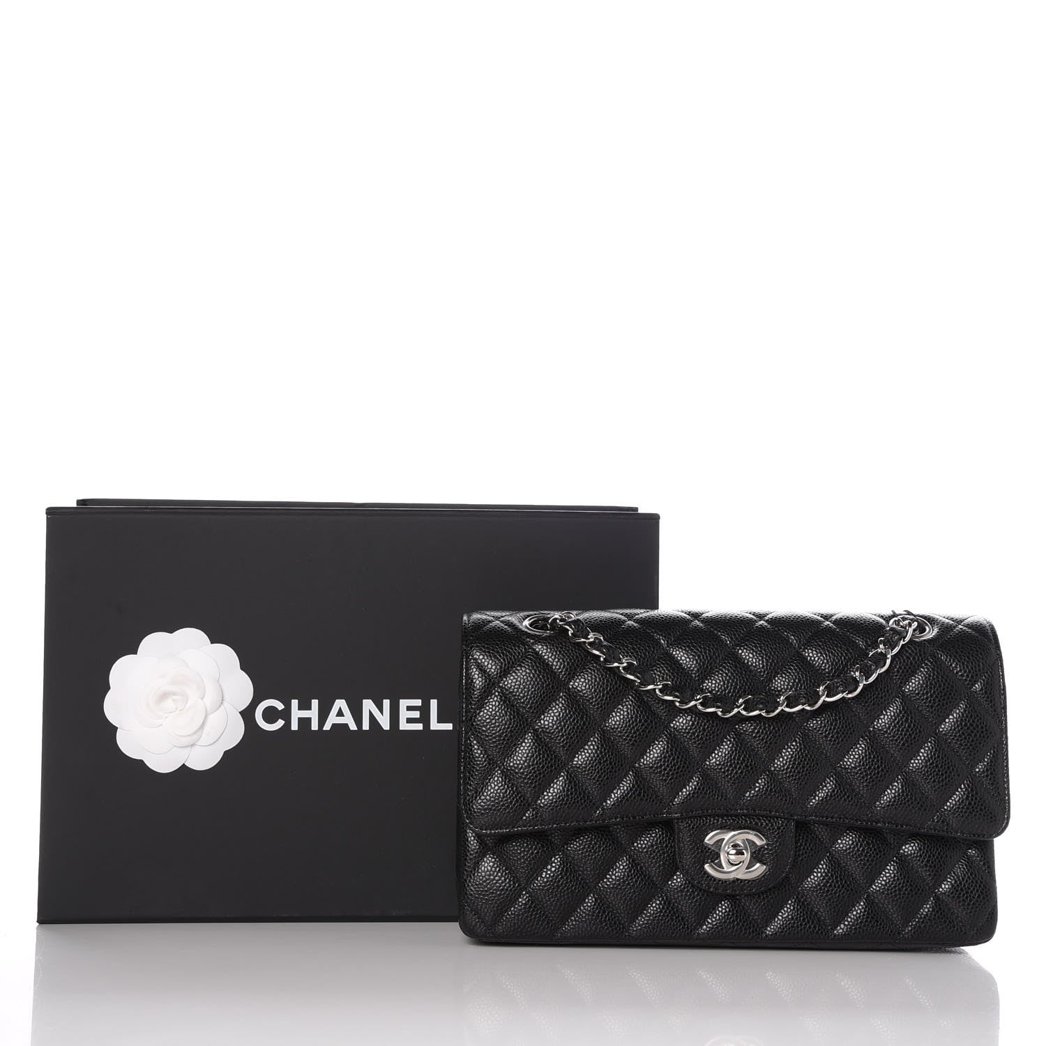 Chanel Caviar Quilted Medium Double Flap Black 9 of 9