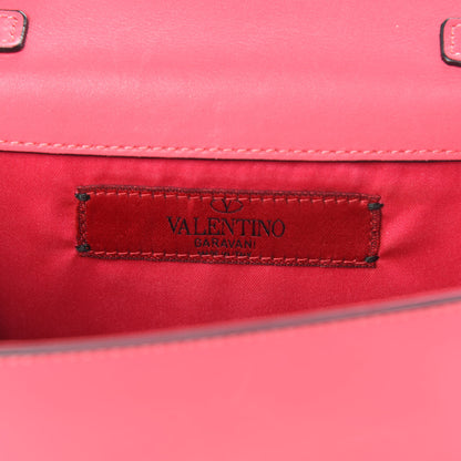 Valentino Garavani Vitello Rockstud Chain Flap Crossbody Bag Deep Rose 6 of 17