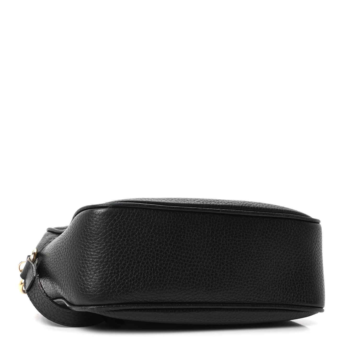 Pebbled Calfskin Small Soho Disco Bag Black