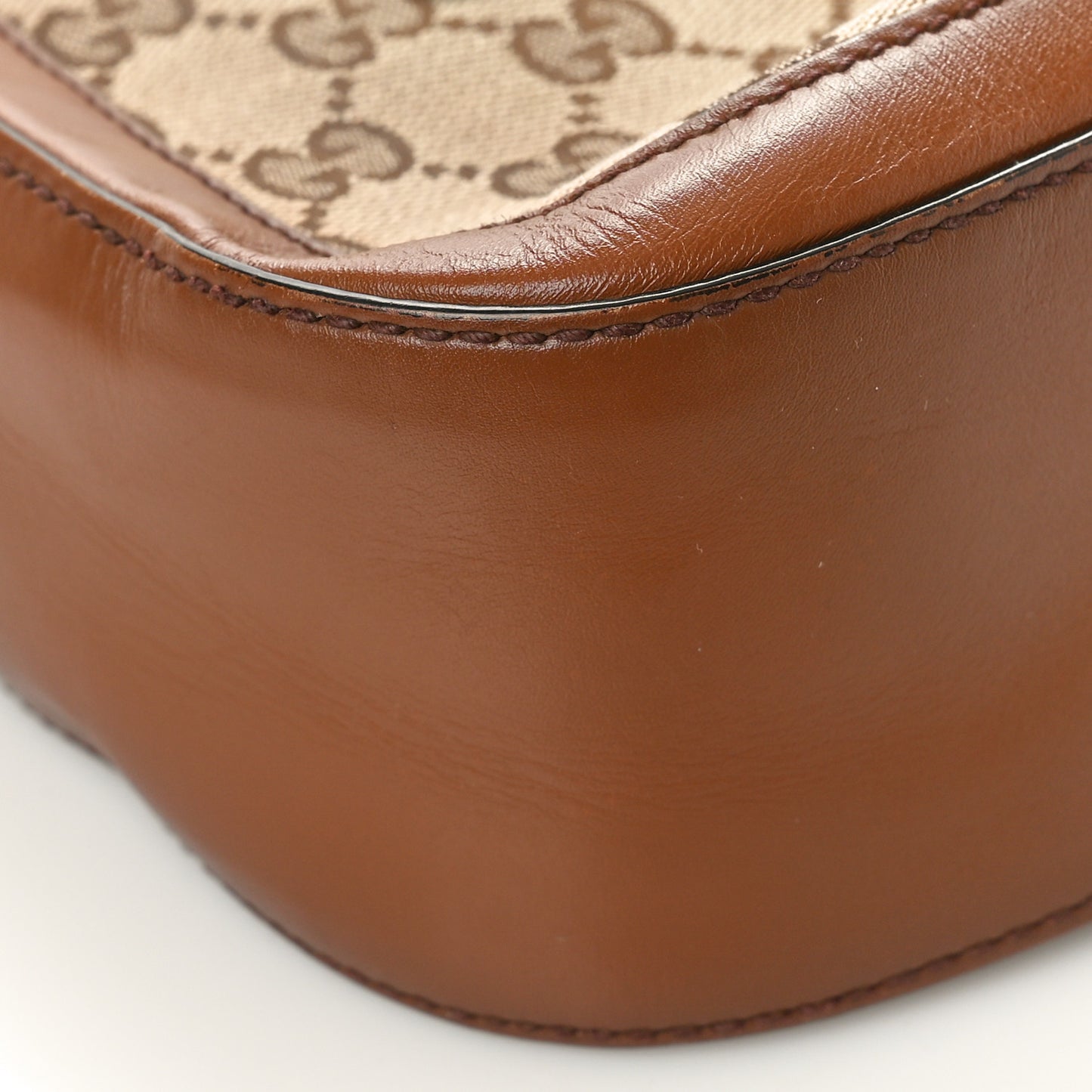 Monogram Medium Lady Web Shoulder Bag Beige Cuir