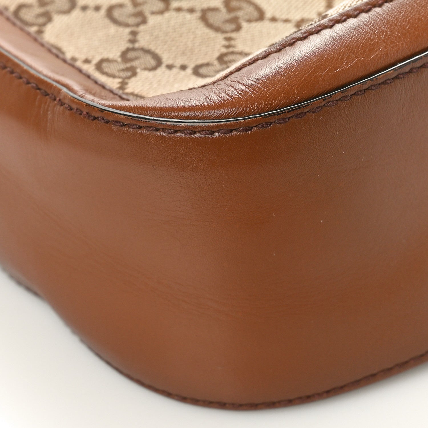 Gucci Monogram Medium Lady Web Shoulder Bag Beige Cuir 9 of 11