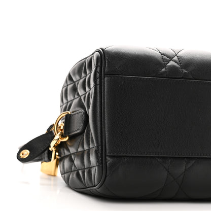 Christian Dior Calfskin Macrocannage Groove 20 Bag Black 8 of 9