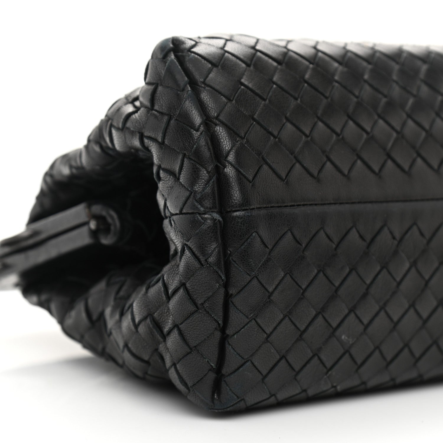Bottega Veneta Nappa Intrecciato Frame Shoulder Bag Black 11 of 15