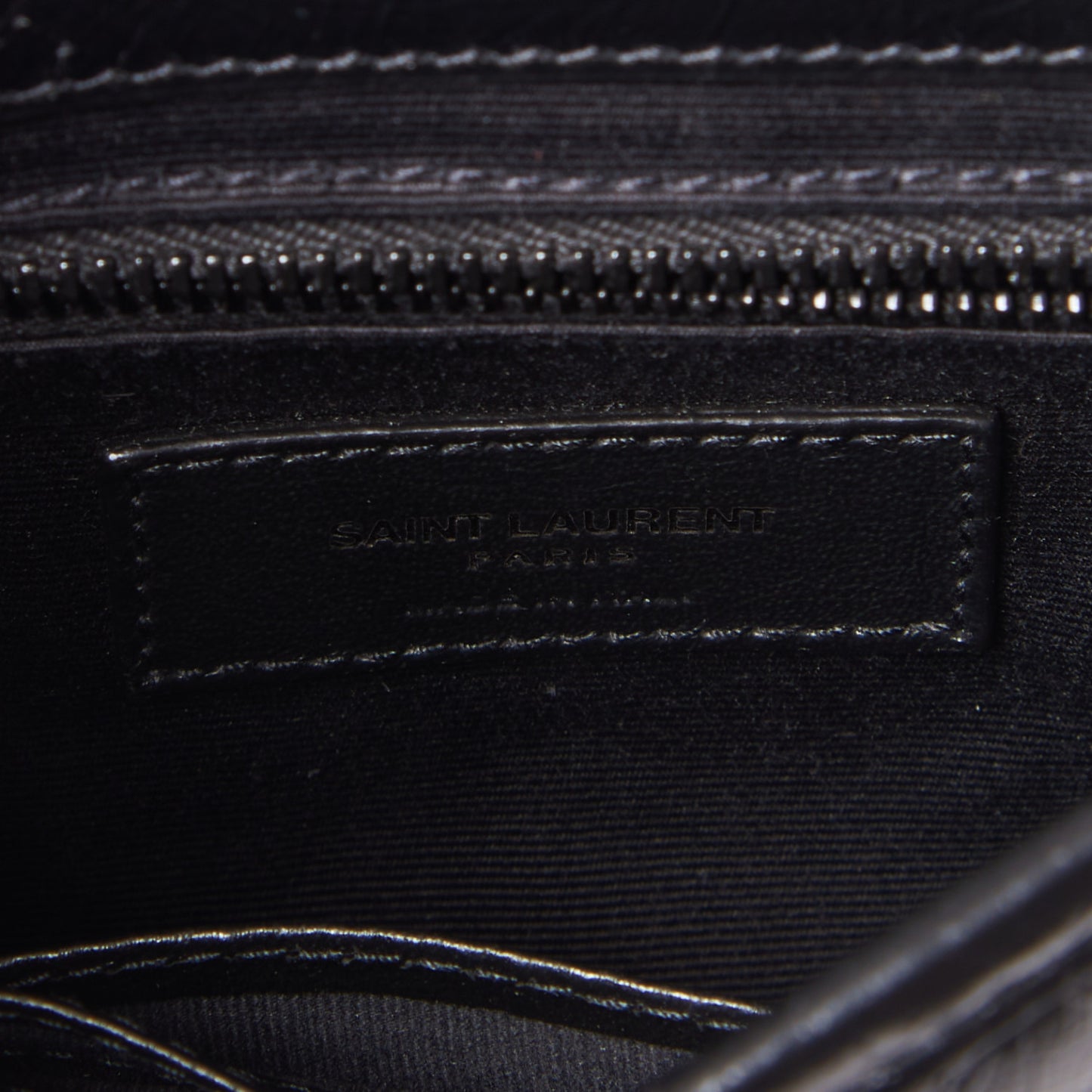 Crinkled Calfskin Matelasse Monogram Niki Chain Wallet Black