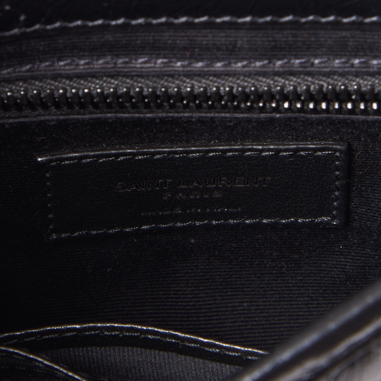 Saint Laurent Crinkled Calfskin Matelasse Monogram Niki Chain Wallet Black 8 of 9