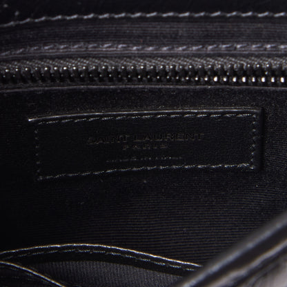 Saint Laurent Crinkled Calfskin Matelasse Monogram Niki Chain Wallet Black 8 of 9