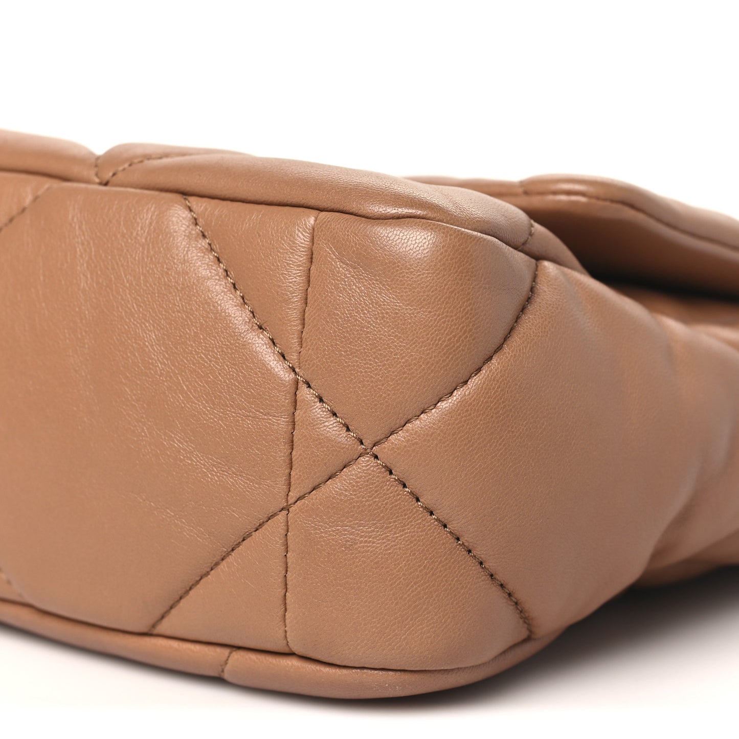 Lambskin Quilted Medium Chanel 19 Flap Brown