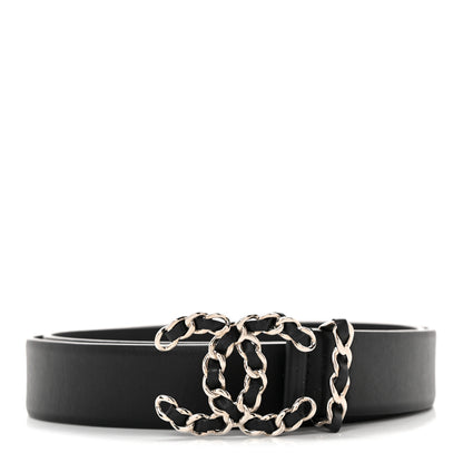 Chanel Lambskin CC Chain Belt 85 34 Black 1 of 9
