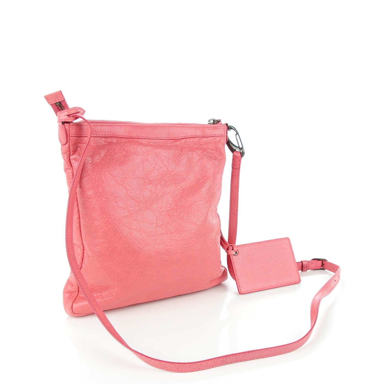 Balenciaga Agneau Classic Hardware Flat Crossbody Rose Bonbon 3 of 7