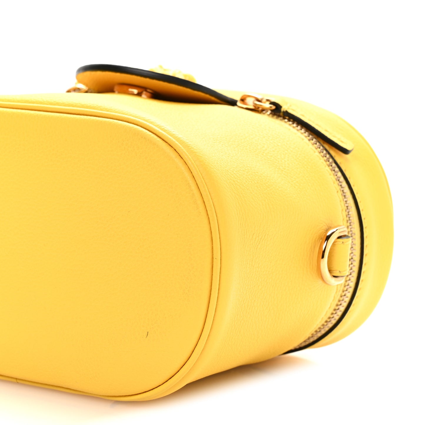 Grained Calfskin Medusa Vanity Case Yellow