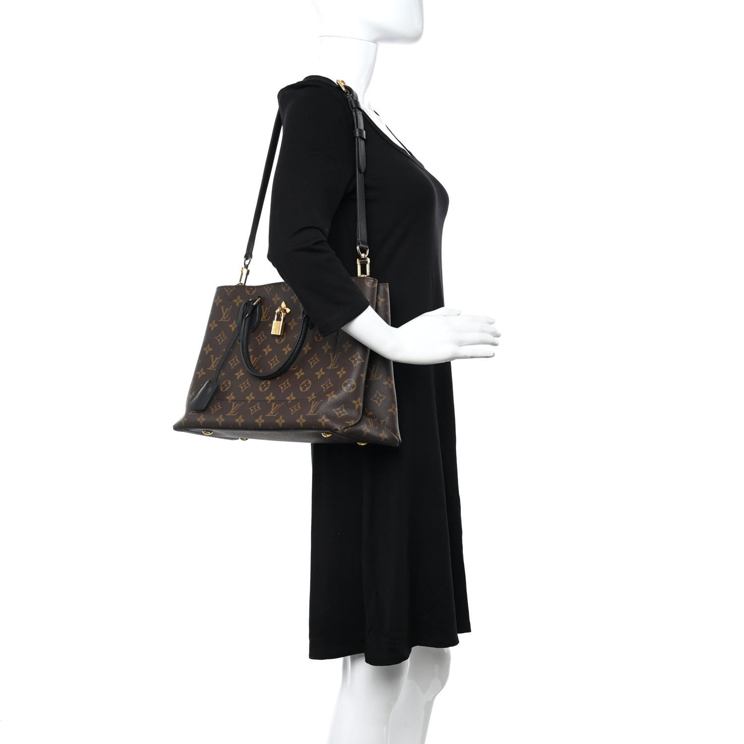 Monogram Flower Tote Black