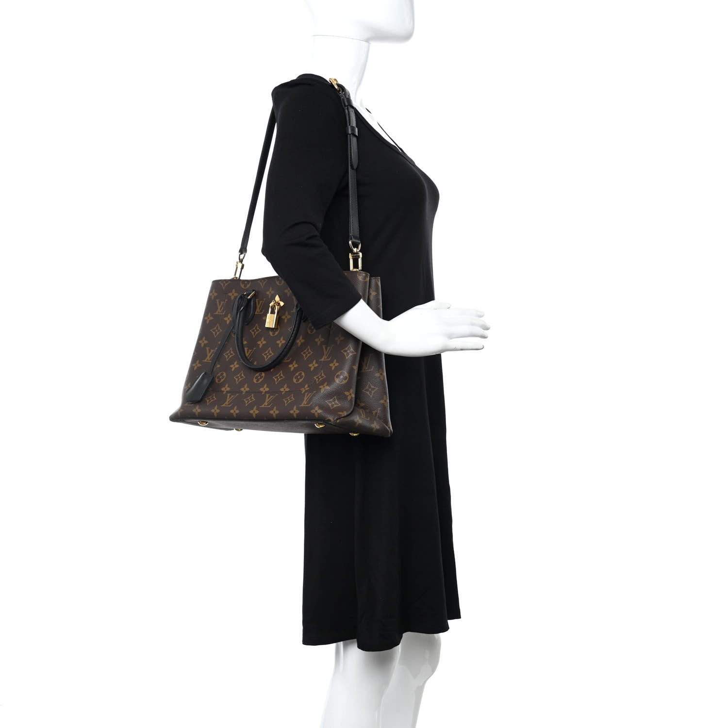 Louis Vuitton Monogram Flower Tote Black 2 of 9