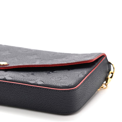 Louis Vuitton Empreinte Pochette Felicie Chain Wallet Marine Rouge 9 of 9