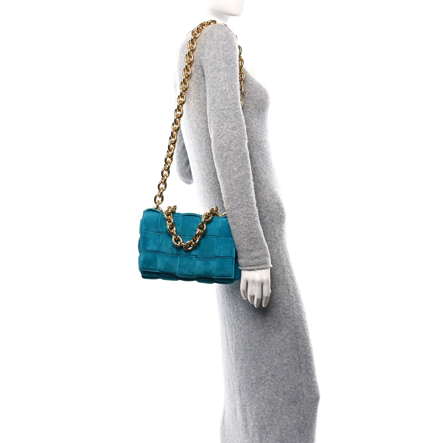 Bottega Veneta Suede Maxi Intrecciato Padded Chain Cassette Crossbody Bag Blaster 2 of 11