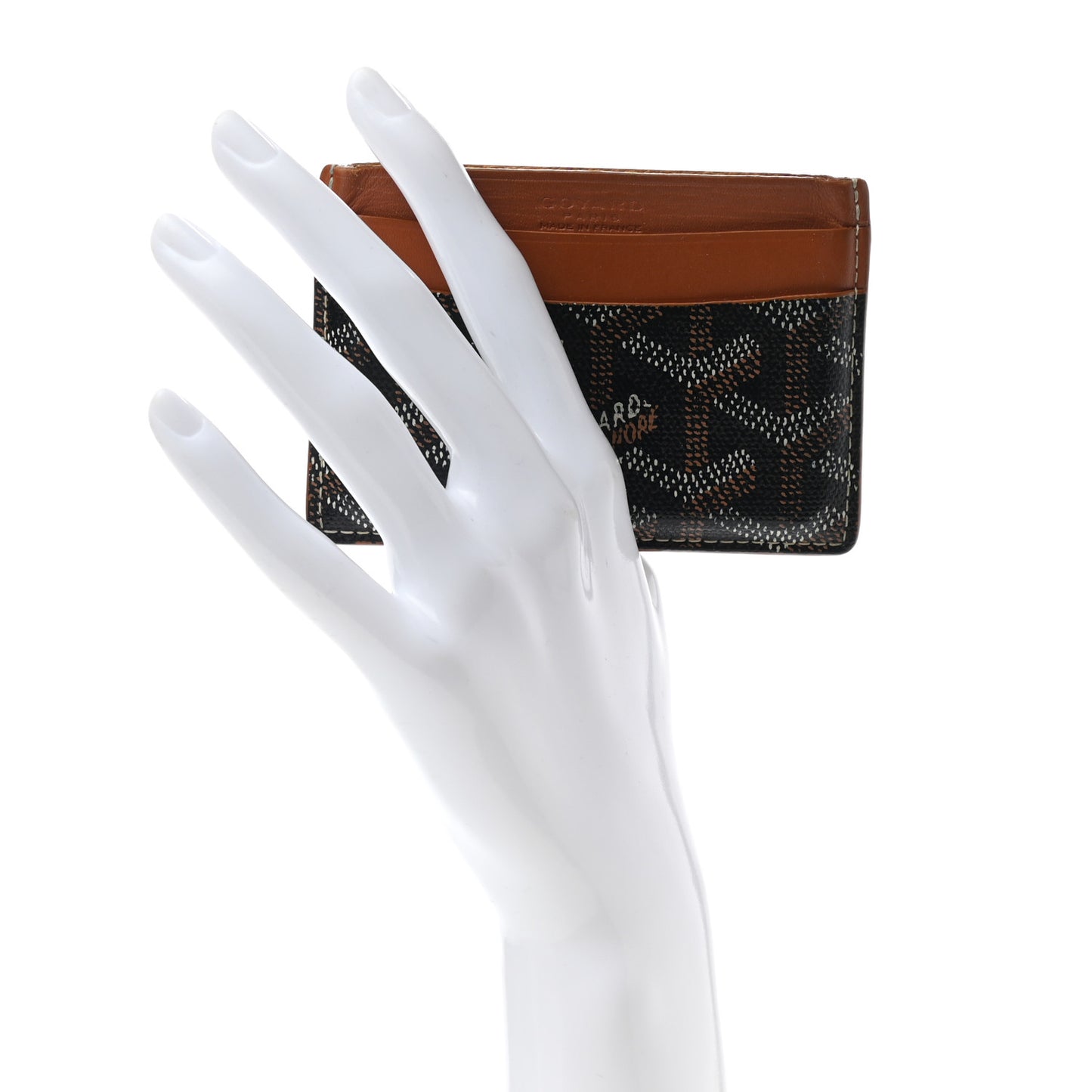 Goyardine Saint Sulpice Card Holder Black Gold