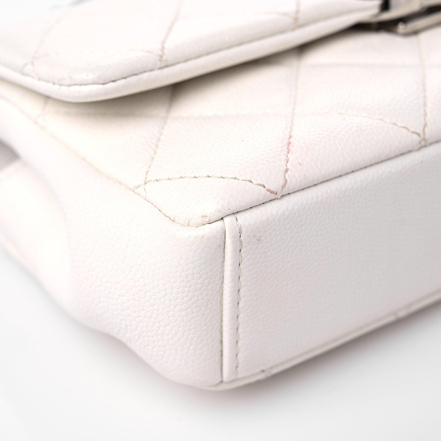 Caviar Quilted My Everything Small Flap White Black