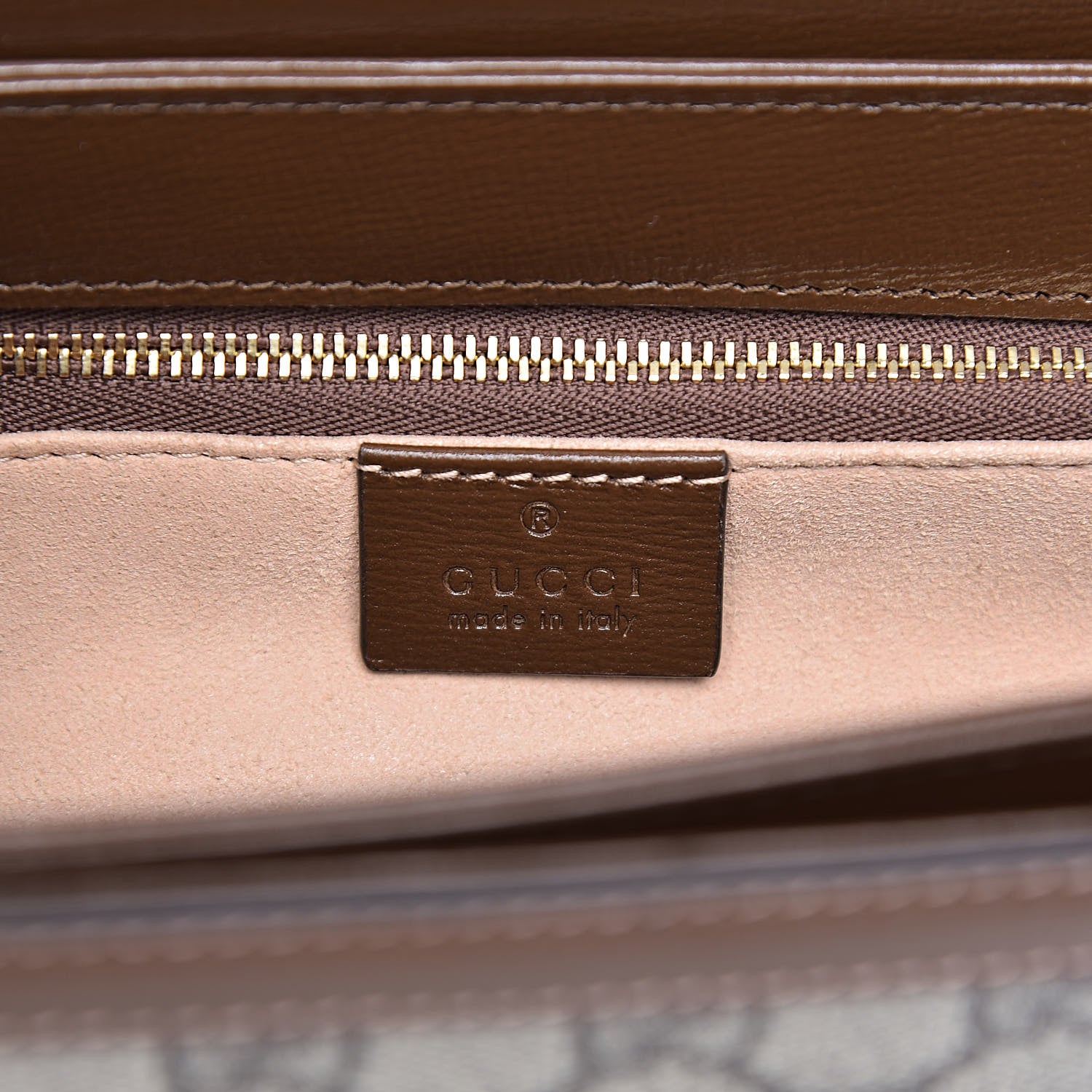 Gucci GG Supreme Monogram Horsebit 1955 Shoulder Bag Beige Brown Sugar 6 of 10