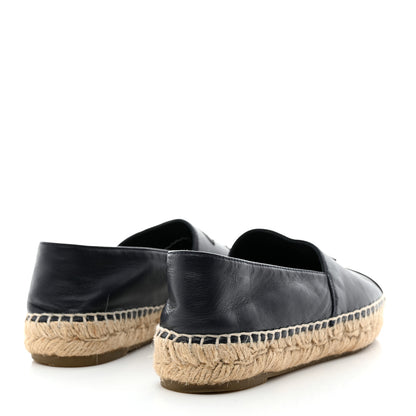 Chanel Lambskin CC Espadrilles 35 Navy Blue Dark Grey 4 of 8