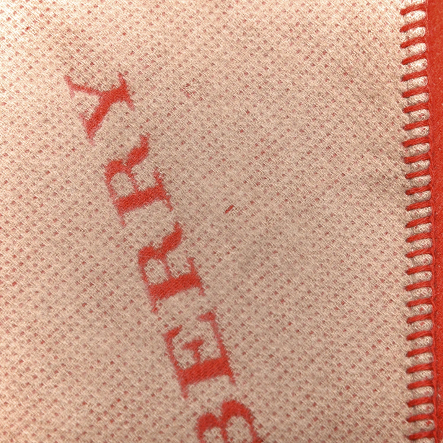 Burberry Cashmere Logo Triangle Fringe Cape Scarf Scarf Camel Red 4 of 4