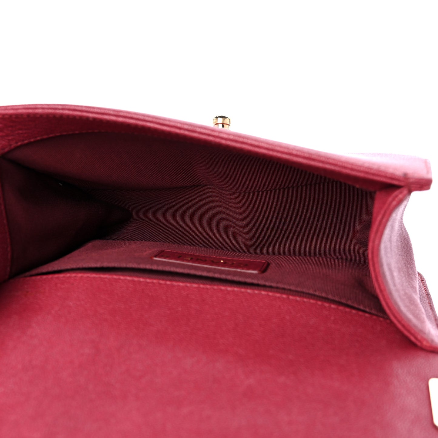 Caviar Quilted Small Boy Flap Fuchsia