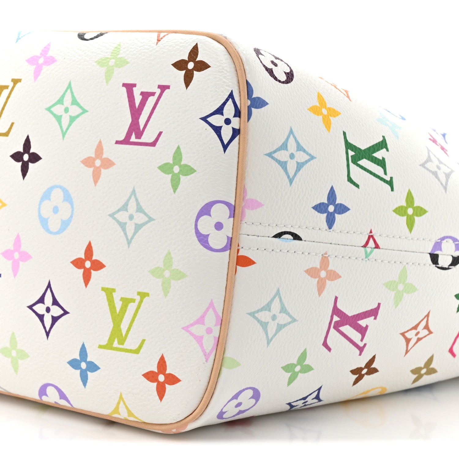 Louis Vuitton LV x TM Monogram Multicolor Neverfull MM White 8 of 10