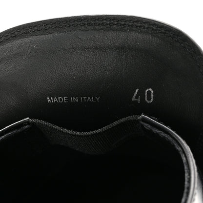Prada Spazzolato Metal Triangle Logo 50mm Loafers 40 Black 8 of 12