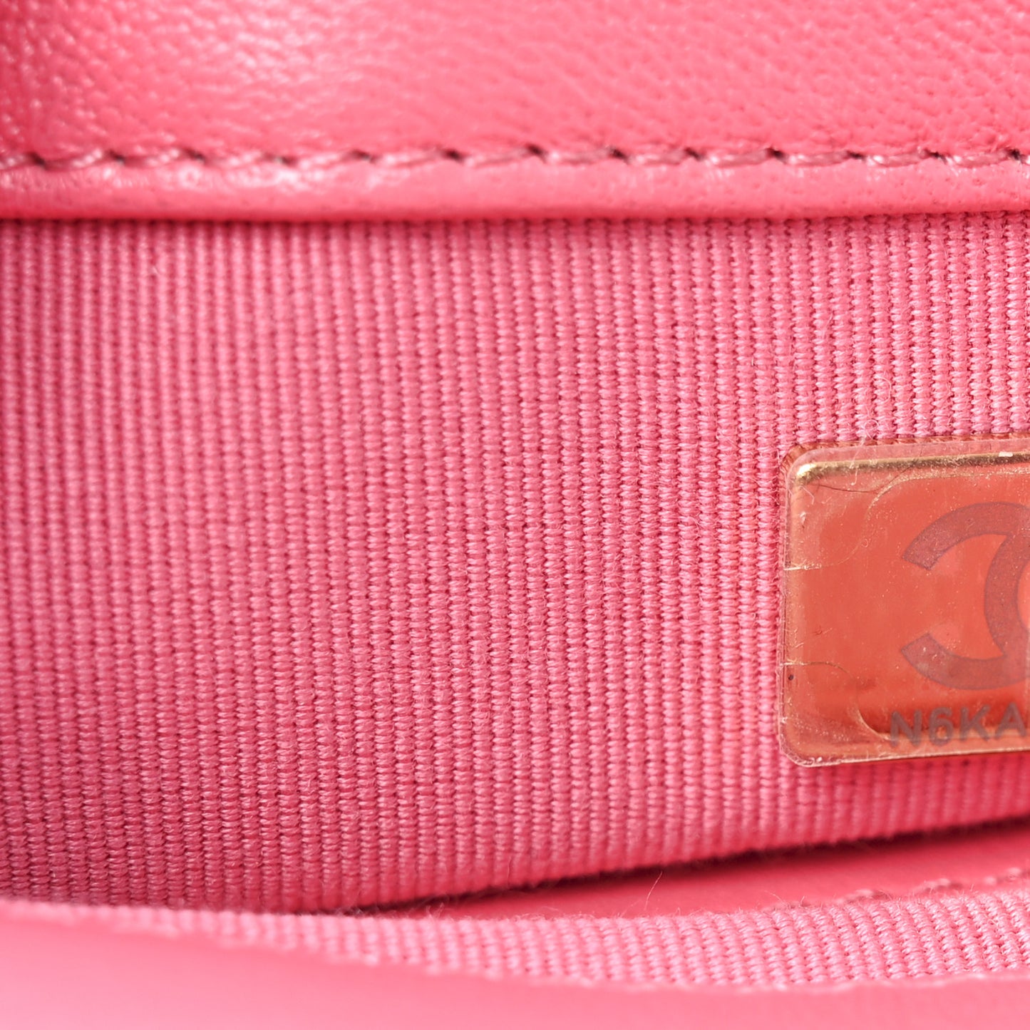 Lambskin Plexiglass Quilted Coco Love Mini Flap Pink Pink